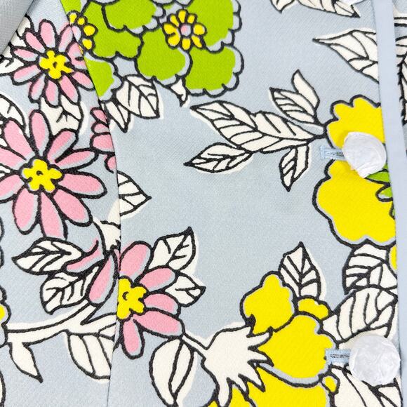TORY BURCH Wallpaper Floral Twill Crepe Jacket in Blue Wallpaper Floral 2 - Picture 7 of 14